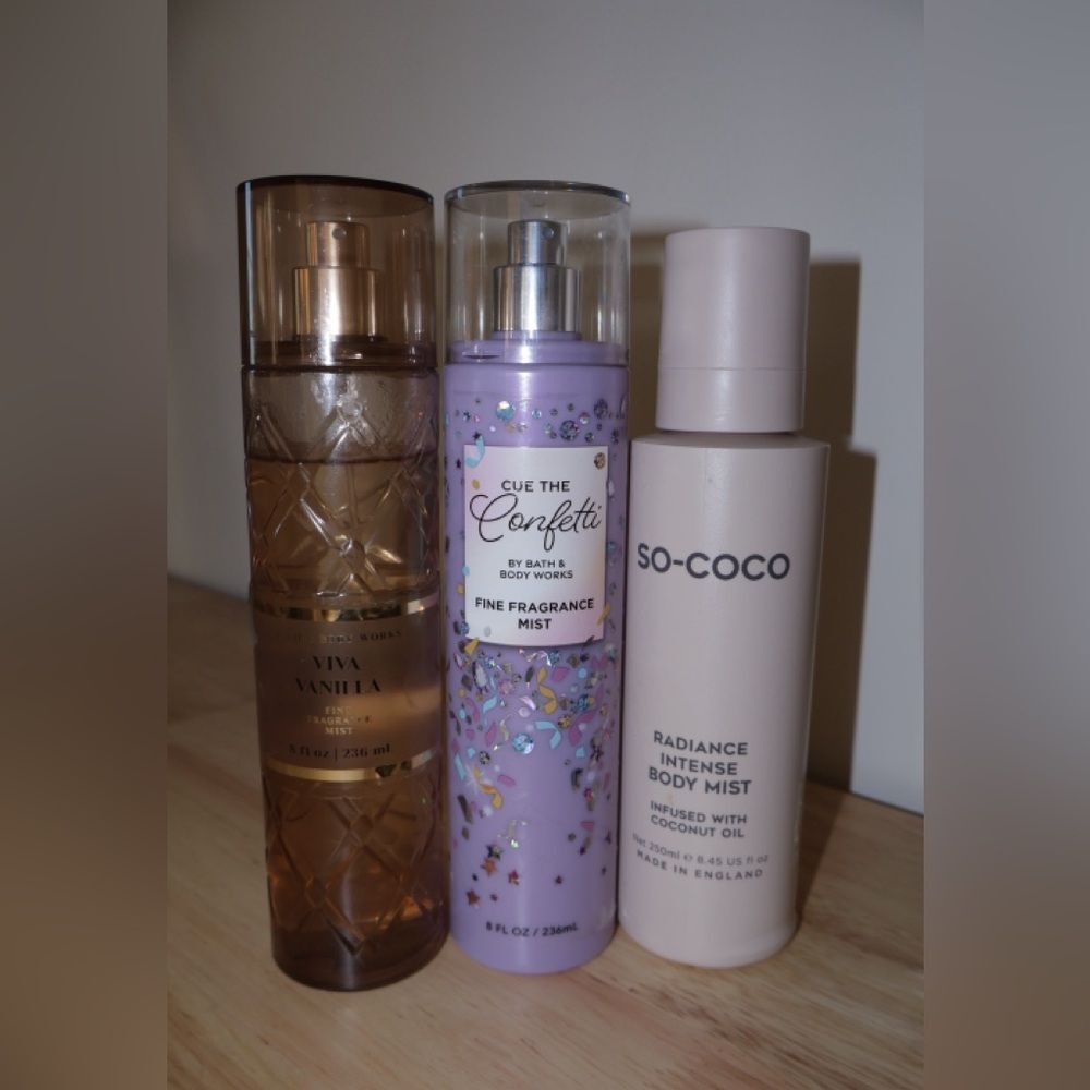 Women’s body mist body spray 3X
